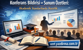 Konferans Bildirisi ve Sunum Özetleri: Akademik Standartlarda Hazırlık