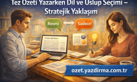 Tez Özeti Yazarken Dil ve Üslup Seçimi – Stratejik Yaklaşım