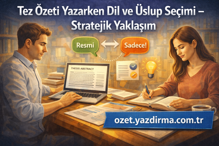 Read more about the article Tez Özeti Yazarken Dil ve Üslup Seçimi – Stratejik Yaklaşım