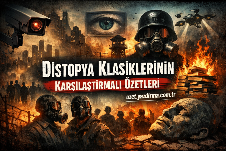 Read more about the article Distopya Klasiklerinin Karşılaştırmalı Özetleri – 1984, Cesur Yeni Dünya, Hayvan Çiftliği, Fahrenheit 451 ve Daha Fazlası