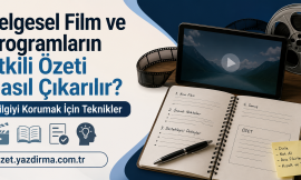 Belgesel Film ve Programların Etkili Özeti Nasıl Çıkarılır? Bilgiyi Korumak İçin Teknikler