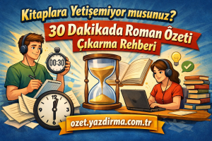 Read more about the article Kitaplara Yetişemiyor musunuz? 30 Dakikada Roman Özeti Çıkarma Rehberi