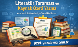 Literatür Taraması ve Kaynak Özeti Yazma: Akademik Çalışmalar İçin Temel Bir Beceri