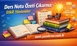 Ders Notu Özeti Çıkarma: Etkili Yöntemler